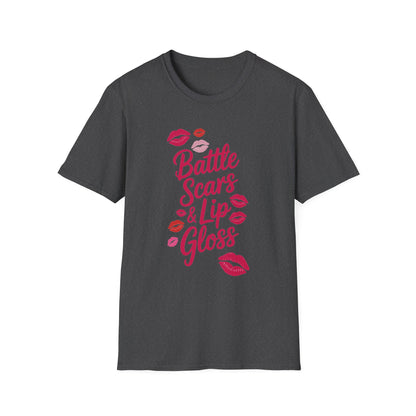 Amputee Humor, Limb Loss Awareness Tee,   Battle Scars N Lip Gloss V2