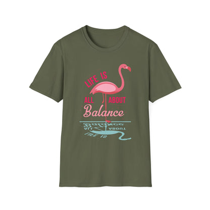 Amputee Humor, Limb Loss Awareness Tee,   Flaming0 Lifes About Balance 2x 3x Tshirt Print