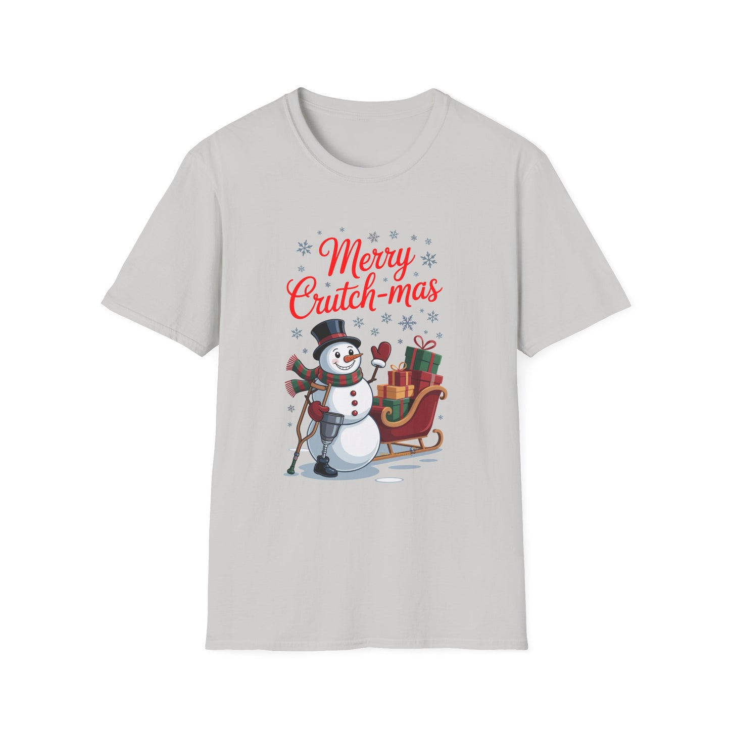 Amputee Humor, Limb Loss Awareness Tee,   Merry Crutchmas V1