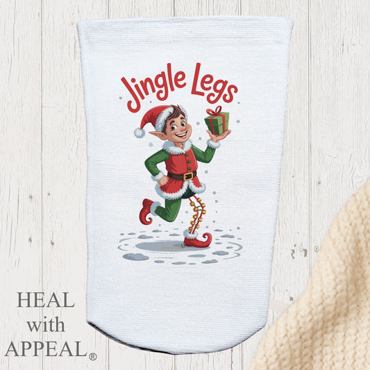 Amputee Sock, "Jingle Elf V3" 3ply Stump Sock