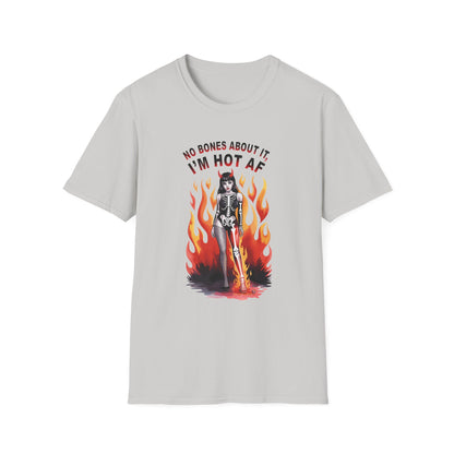Amputee Humor, Limb Loss Awareness Tee,   No Bones Im Hot V1b