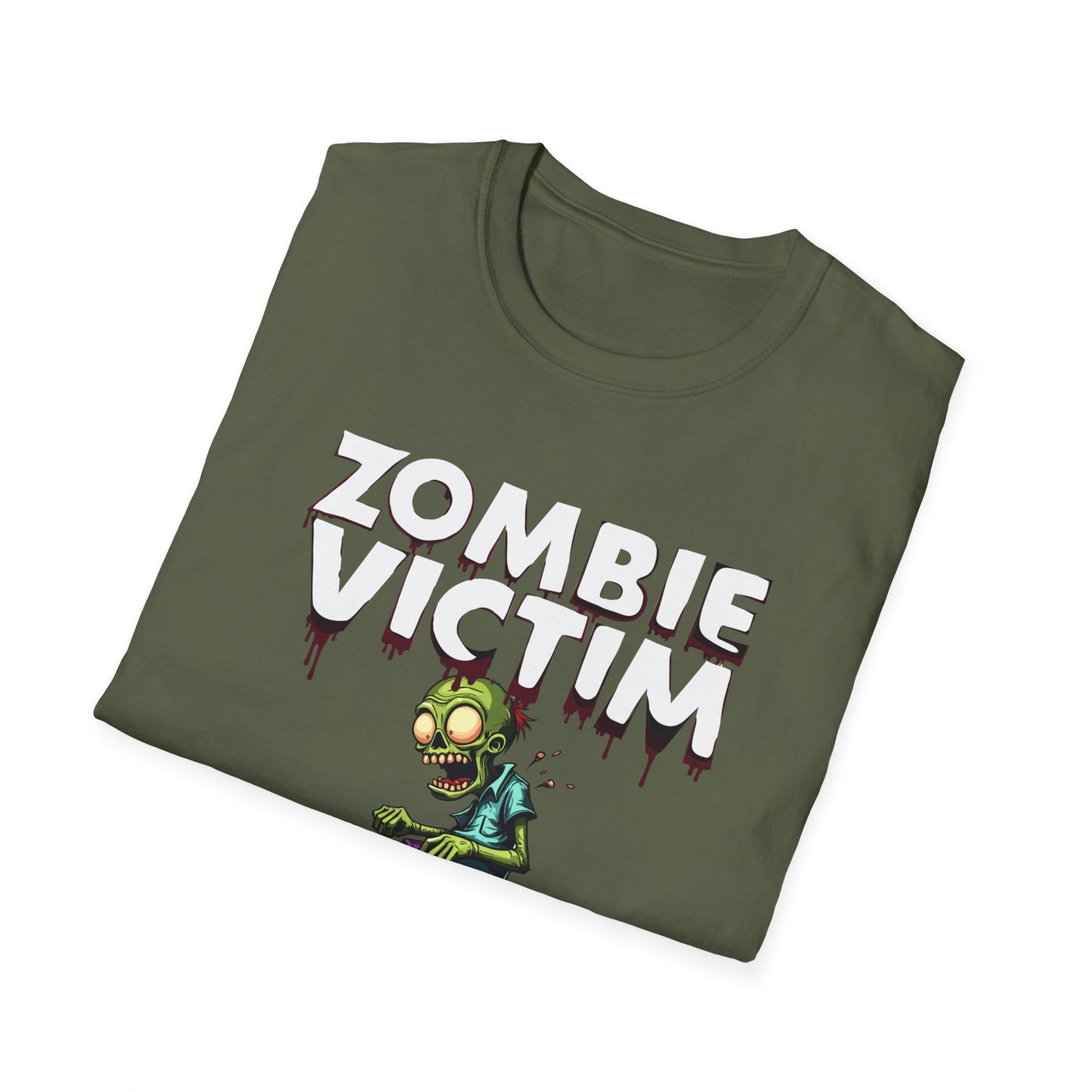 Amputee Humor, Limb Loss Awareness Tee,   Zombie Victim Amp V1 Blk Print