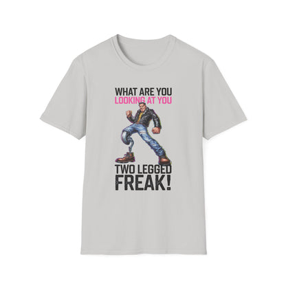 Amputee Humor, Limb Loss Awareness Tee,   What Are You Looking 2 Legged V1b Print