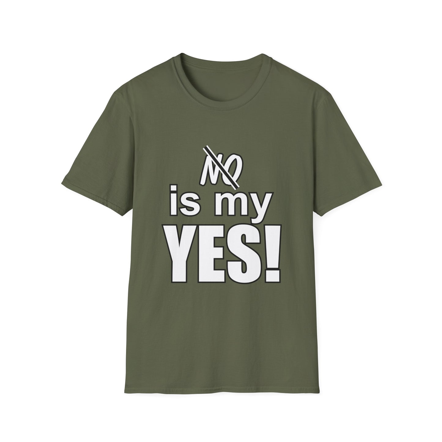 Amputee Humor, Limb Loss Awareness Tee,   No Is My Yes V1 Wht Lettering Print