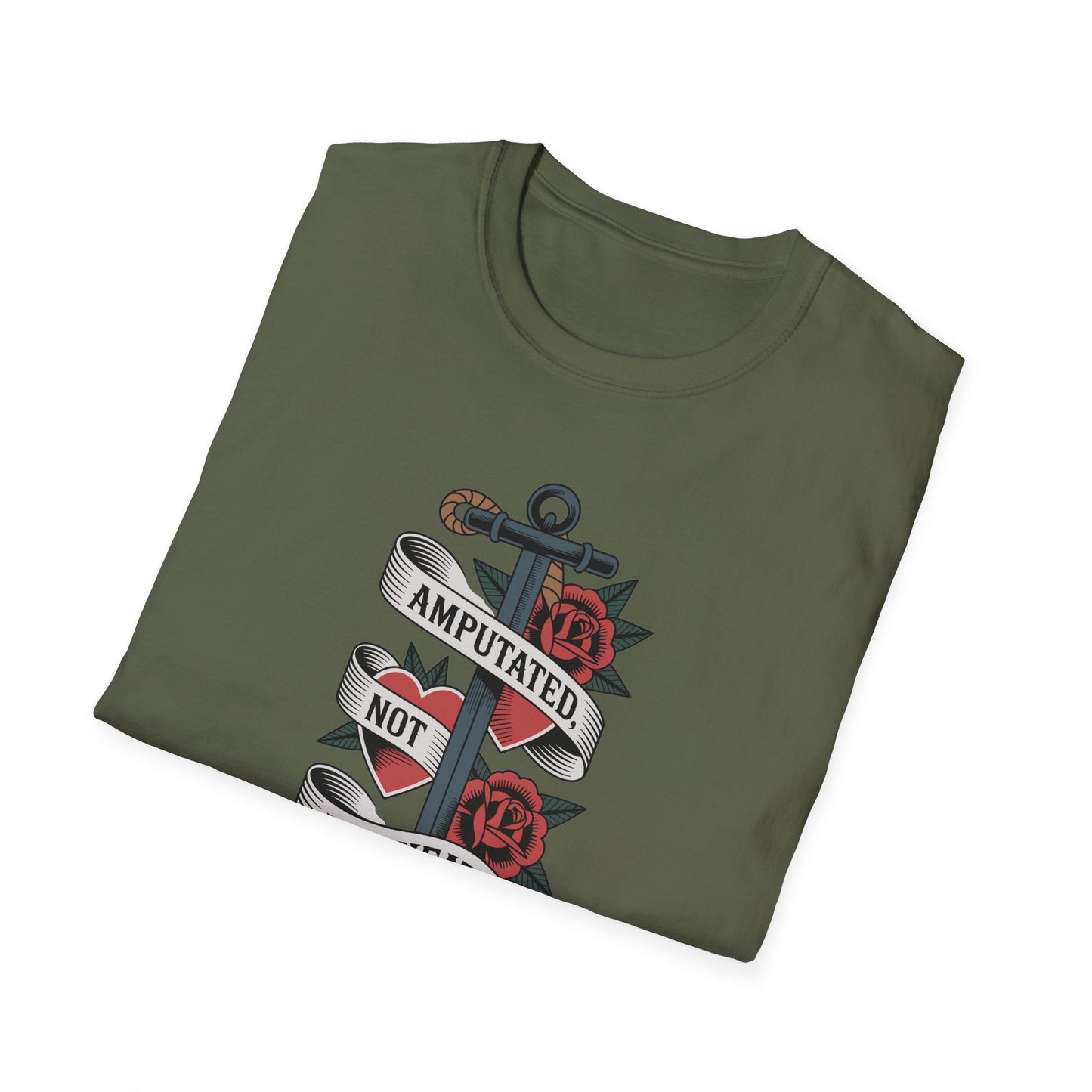 Amputee Humor, Limb Loss Awareness Tee,   Amputated Not Defeated V1