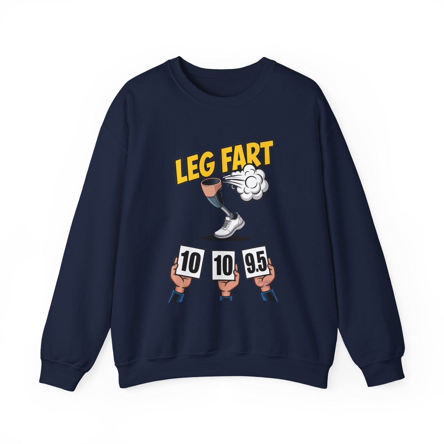 Prosthetic Leg Fart Scoreboard sweatshirt | Funny Amputee Novelty Crewneck