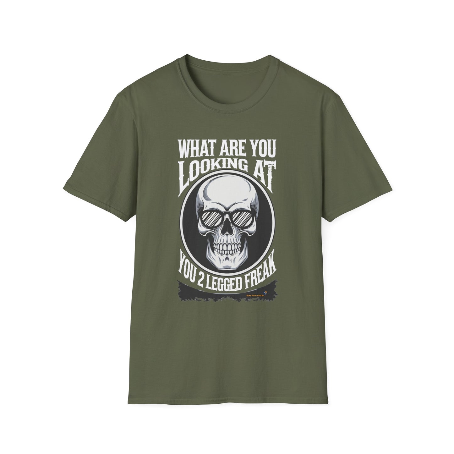 Amputee Humor, Limb Loss Awareness Tee,   What R U Looking At V8b Print