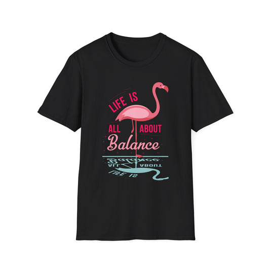 Amputee Humor, Limb Loss Awareness Tee,   Flaming0 Lifes About Balance 2x 3x Tshirt Print