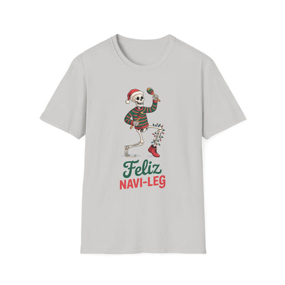 Amputee Humor, Limb Loss Awareness Tee,   Feliz Navi Leg V1