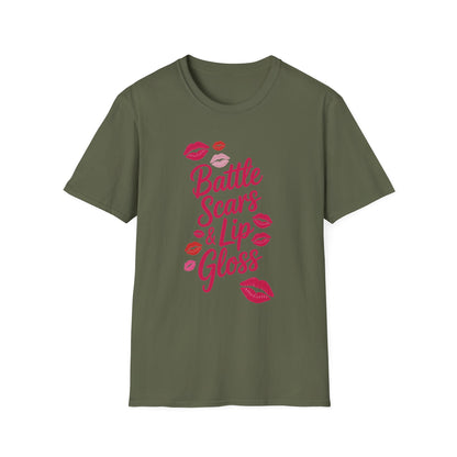 Amputee Humor, Limb Loss Awareness Tee,   Battle Scars N Lip Gloss V2
