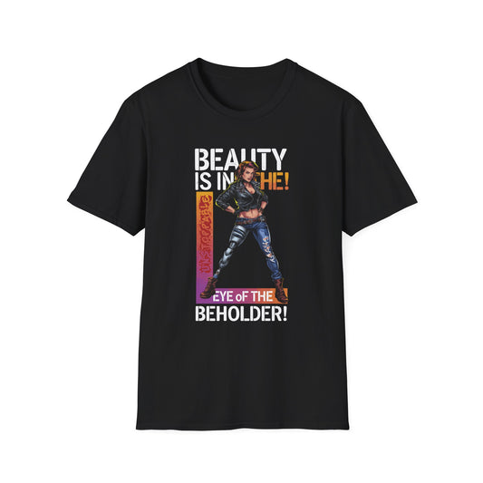 Amputee Humor, Limb Loss Awareness Tee,   Beauty Is In The Eye Female Leg Amputee V2 Print