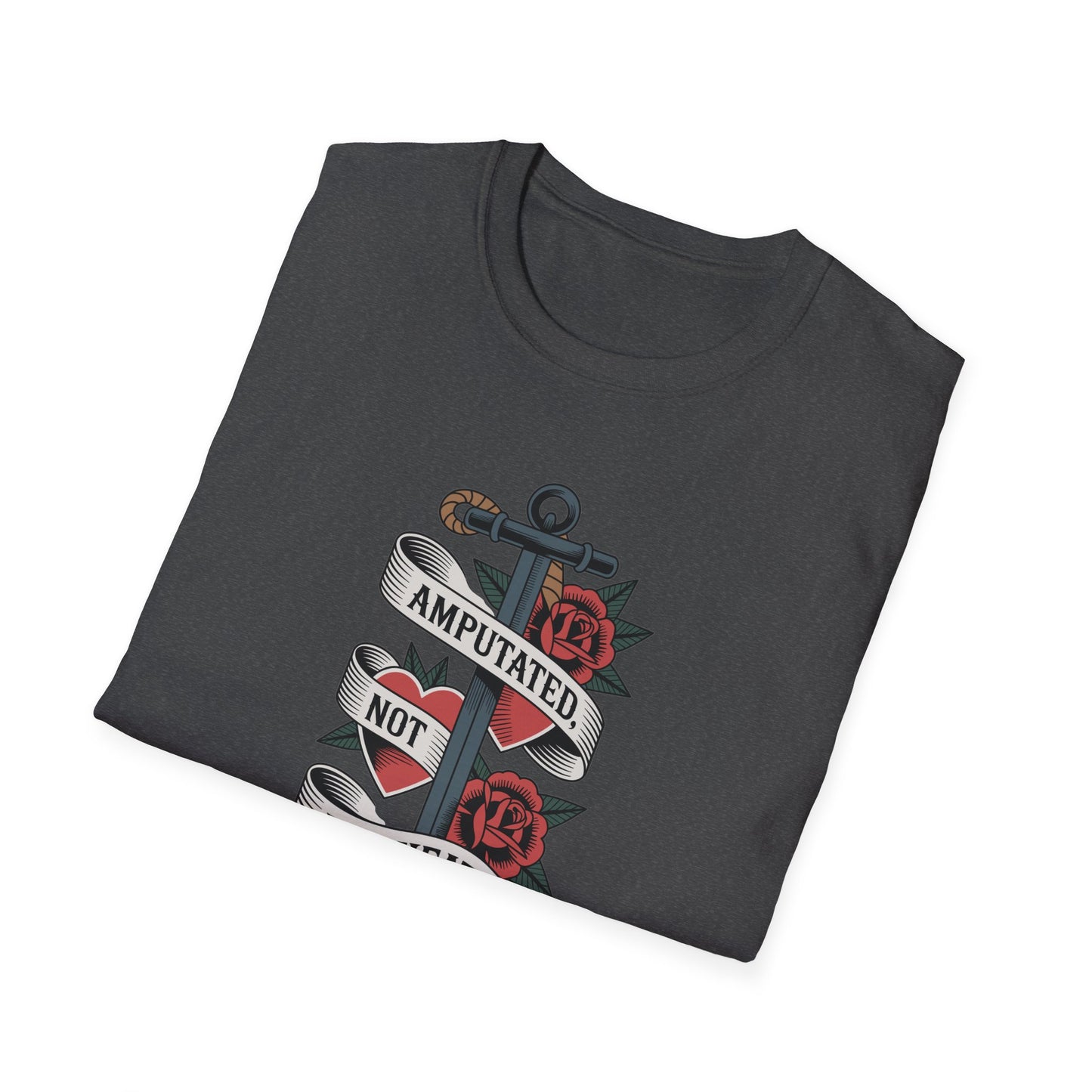 Amputee Humor, Limb Loss Awareness Tee,   Amputated Not Defeated V1