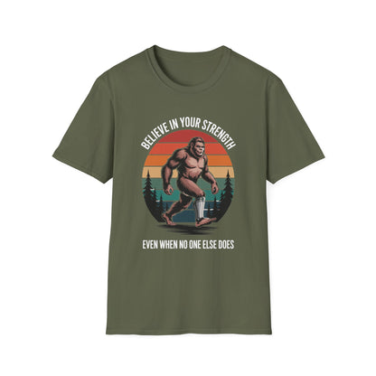 Amputee Humor, Limb Loss Awareness Tee,   Bigfoot Stand Tall V3b