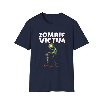 Amputee Humor, Limb Loss Awareness Tee,   Zombie Victim Amp V1 Blk Print