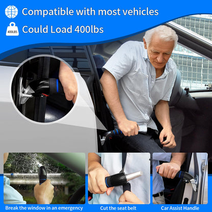 KOUNATSURI 2Pack Car Door Handle for Elderly Car Handle Assist Support Multifunction for Seniors and Handicapped