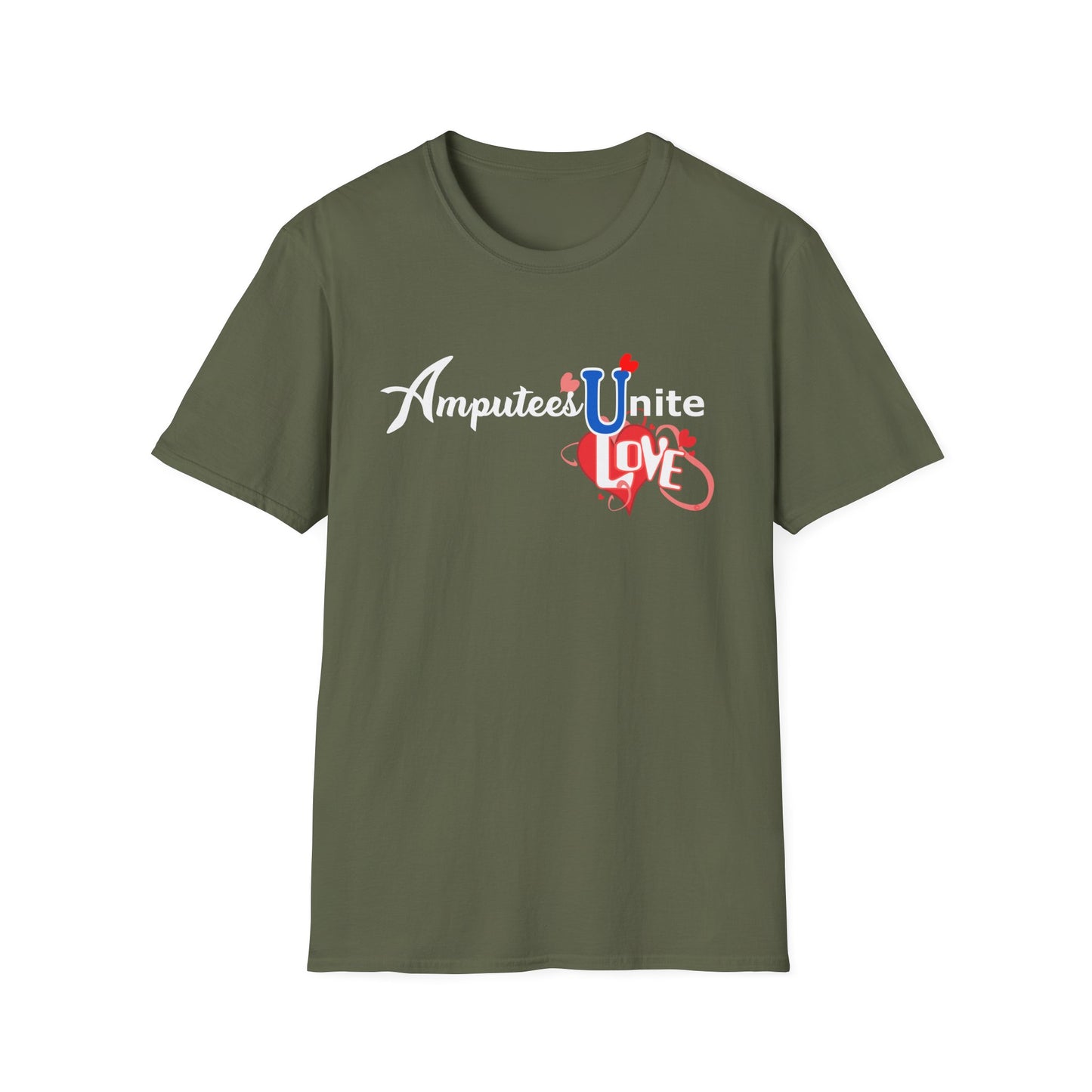 Amputee Humor, Limb Loss Awareness Tee,   Amputees Unite V4 Crew Neck T Shirt Wm