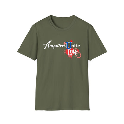 Amputee Humor, Limb Loss Awareness Tee,   Amputees Unite V4 Crew Neck T Shirt Wm