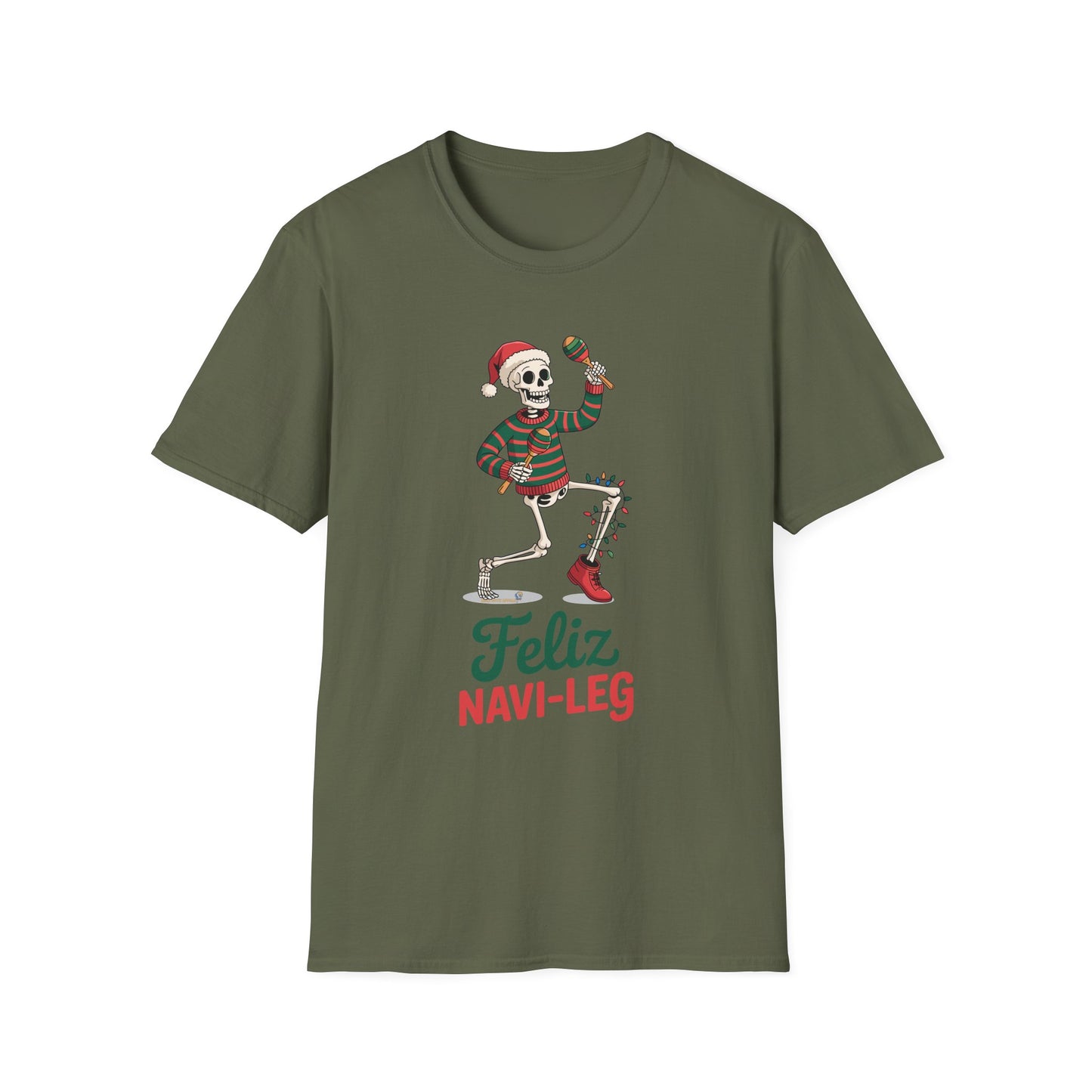 Amputee Humor, Limb Loss Awareness Tee,   Feliz Navi Leg V1