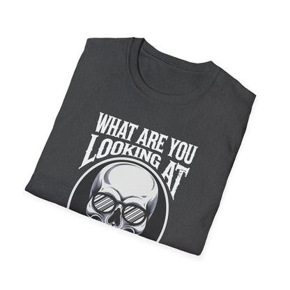 Amputee Humor, Limb Loss Awareness Tee,   What R U Looking At V8b Print
