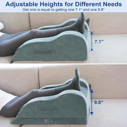 KingPavonini Leg Elevation Pillow for After Surgery, Single Leg, Grey