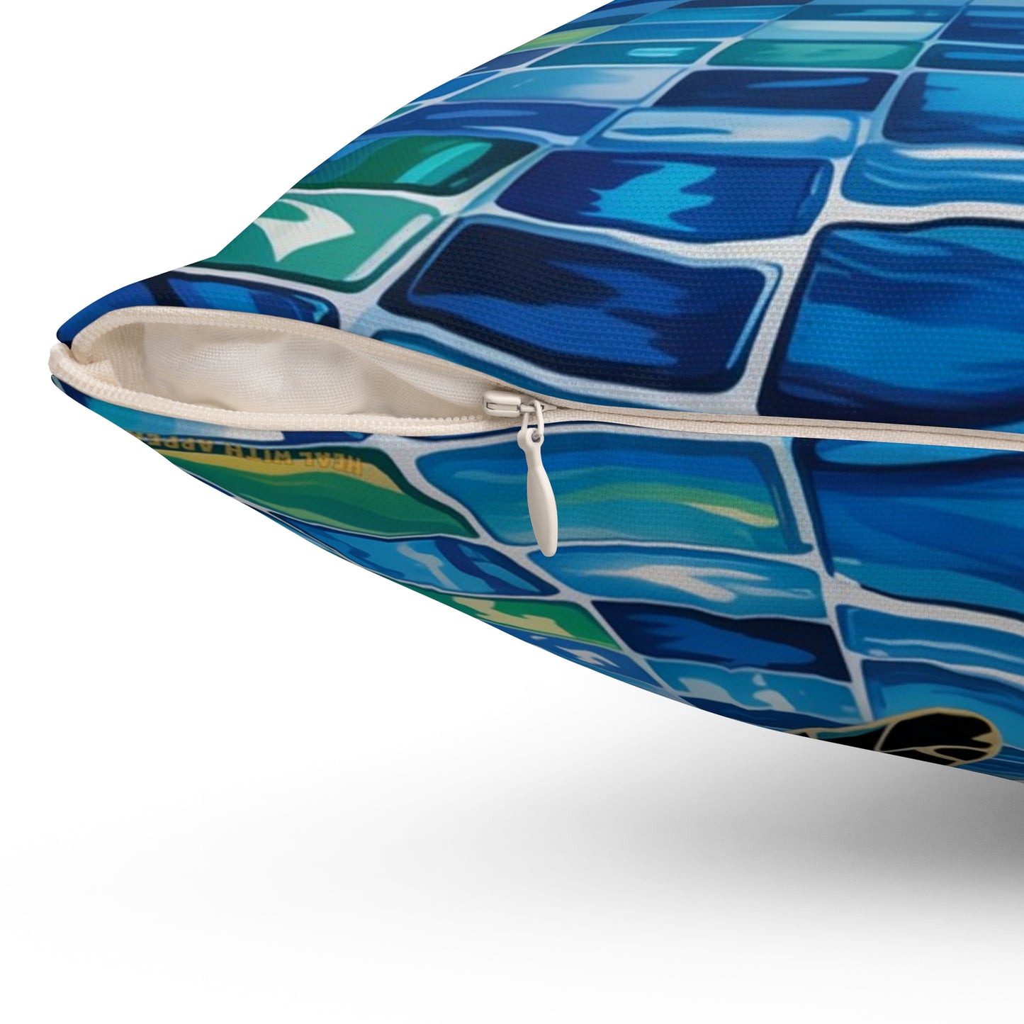 Inspirational Turtle Throw Pillow – Stained Glass Mosaic Cushion | Endurance & Wisdom Decorative Decor