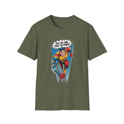 Amputee Humor, Limb Loss Awareness Tee,   Half The Limb 2x Power V1