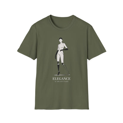 Amputee Humor, Limb Loss Awareness Tee,   Elegance Is An Attitude V1b