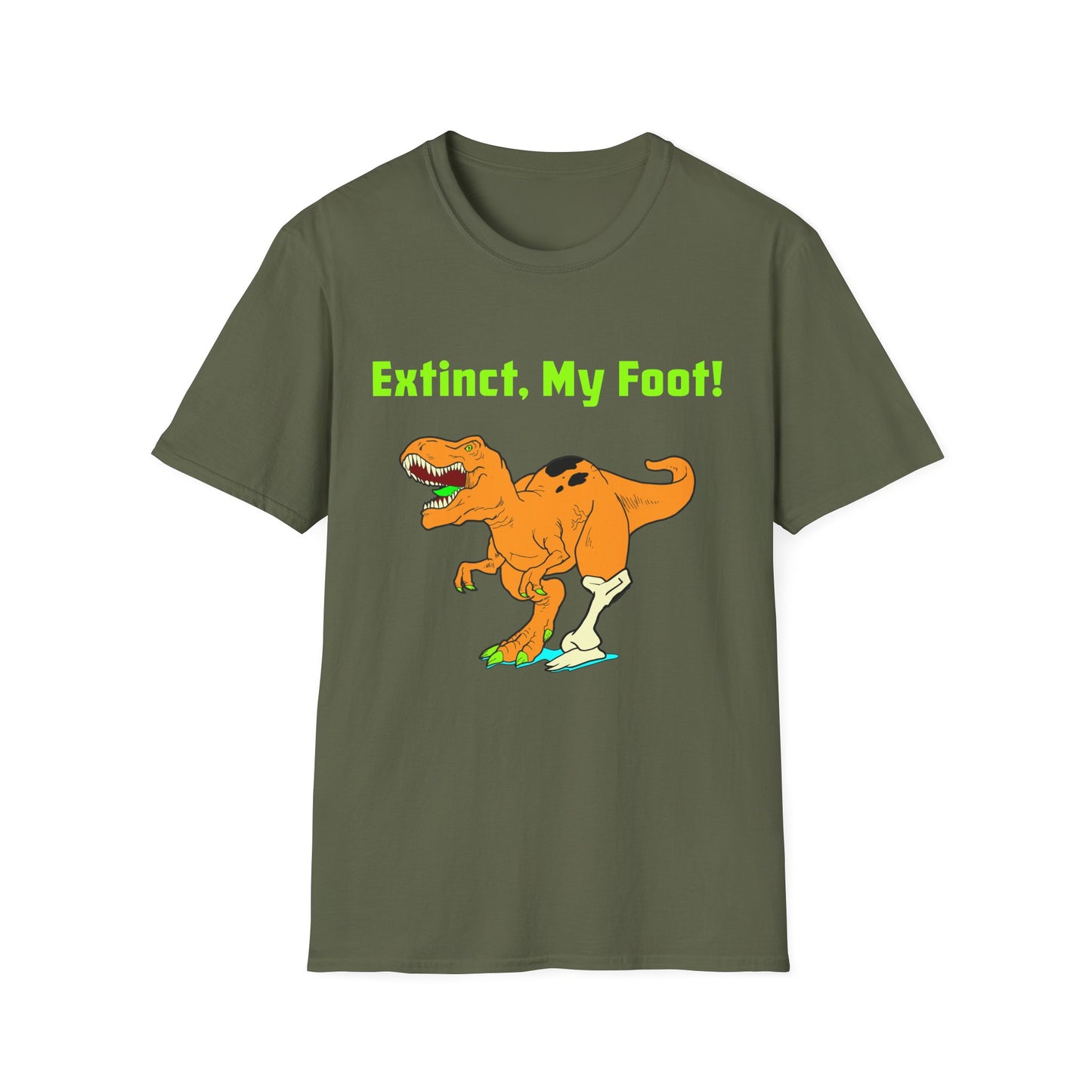 Amputee Humor, Limb Loss Awareness Tee,   Peg Asaurus Bone Leg V1