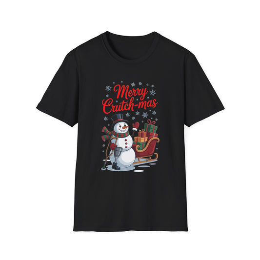 Amputee Humor, Limb Loss Awareness Tee,   Merry Crutchmas V1