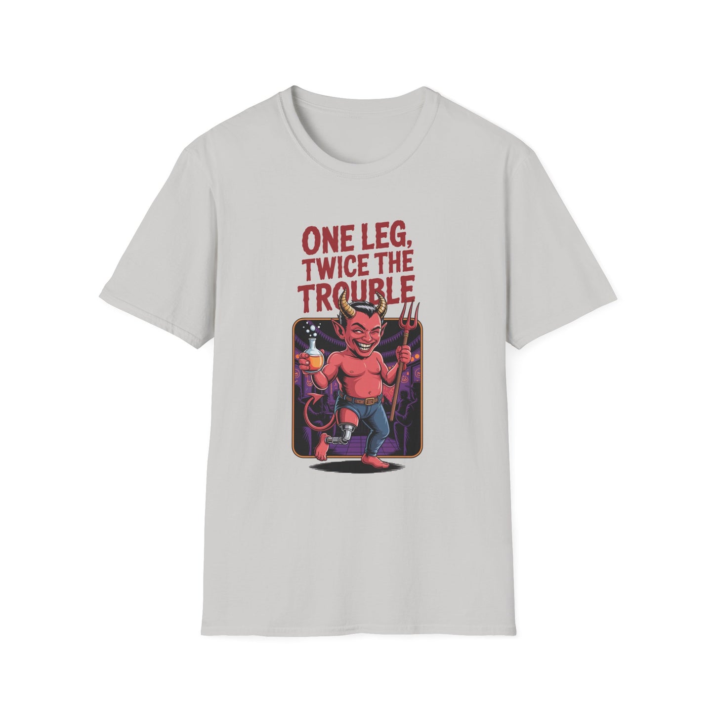 Amputee Humor, Limb Loss Awareness Tee,   One Leg Twice The Trouble V1