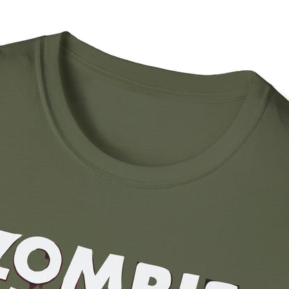 Amputee Humor, Limb Loss Awareness Tee,   Zombie Victim Amp V1 Blk Print