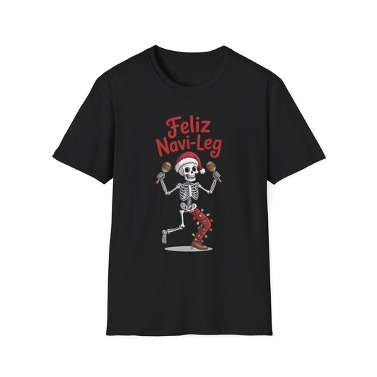 Amputee Humor, Limb Loss Awareness Tee,   Feliz Navi Leg V2