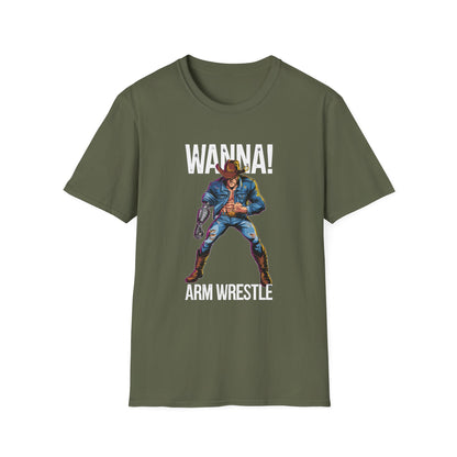 Amputee Humor, Limb Loss Awareness Tee,   Wanna Arm Wrestle V1b Print