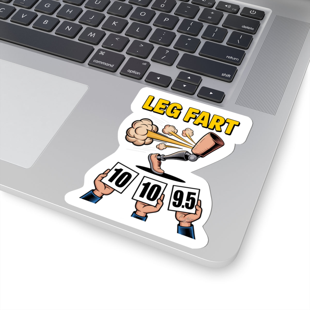 Leg Fart Sticker | Prosthetic Leg Cartoon Kiss-Cut Vinyl