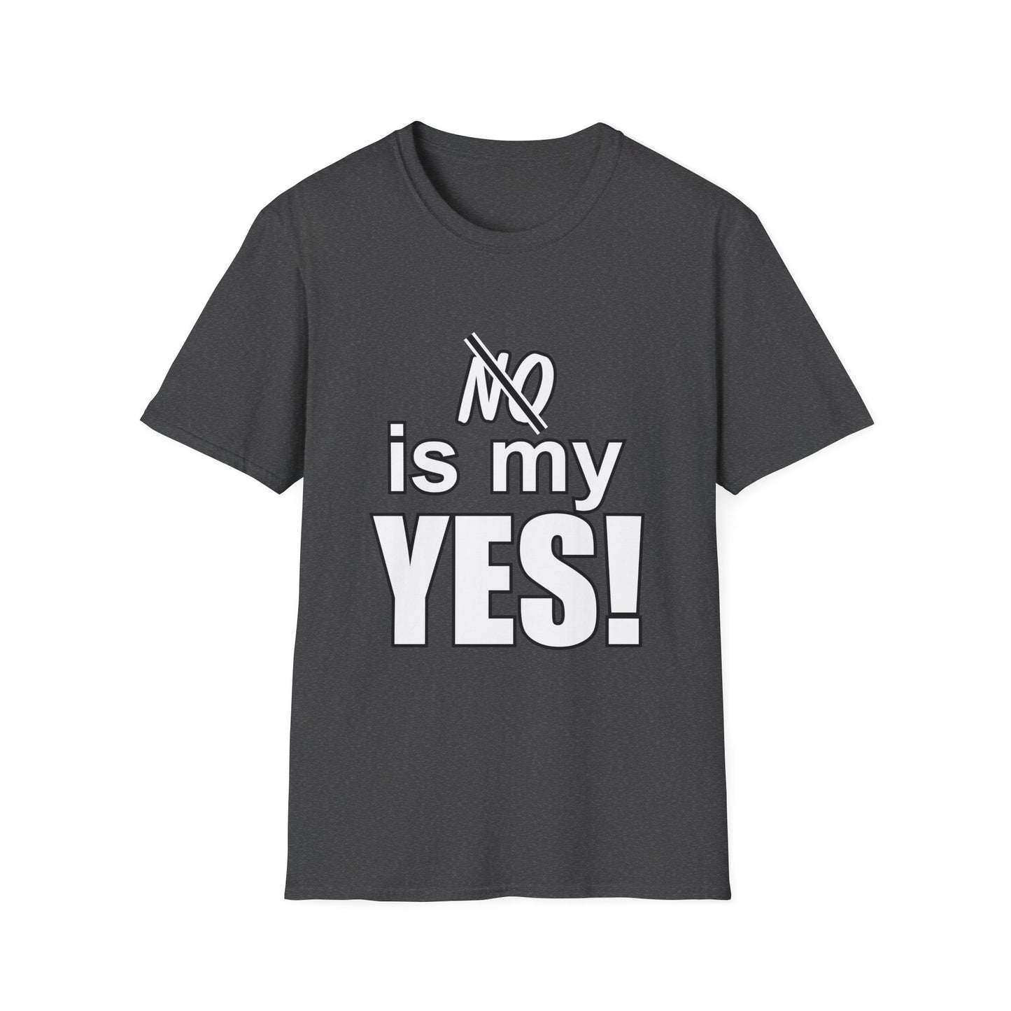 Amputee Humor, Limb Loss Awareness Tee,   No Is My Yes V1 Wht Lettering Print