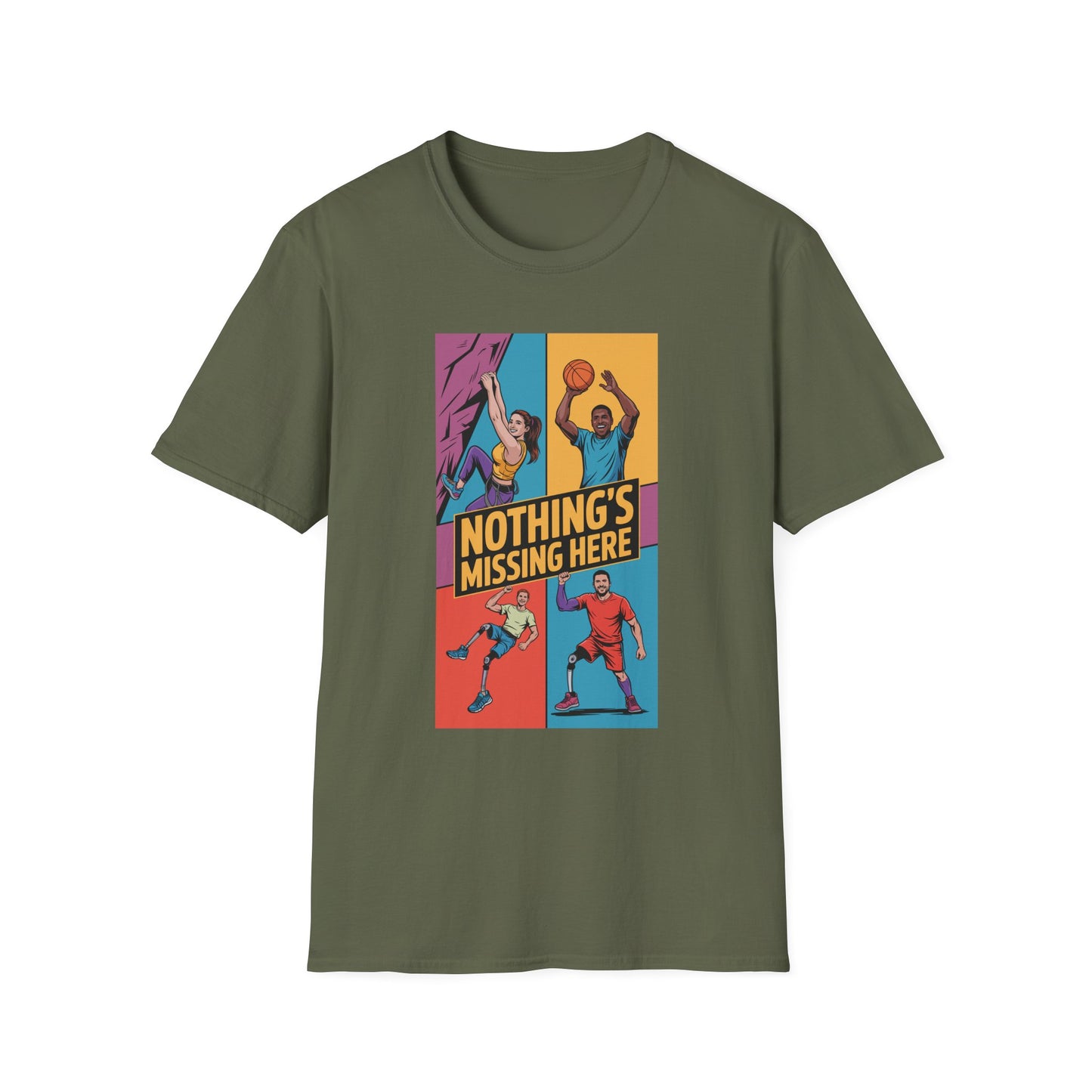 Amputee Humor, Limb Loss Awareness Tee,   Amputee Strong Nothing Missing V2