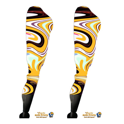 Abstract gold swirls V2 BOOT PAIR