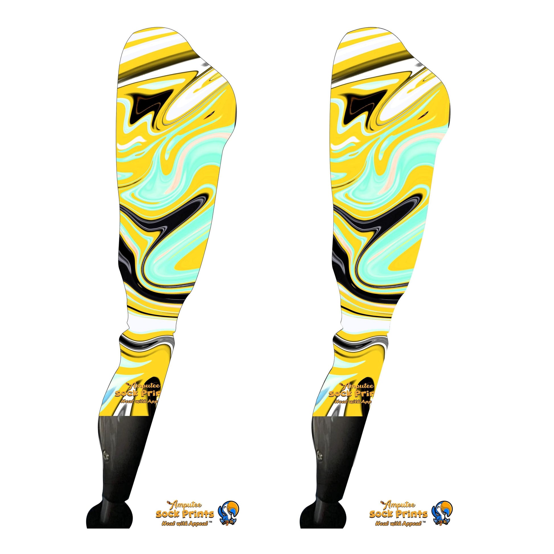 Abstract gold swirls v1 BOOT PAIR