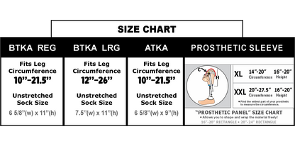 BTKA ATKA SLEEVE SIZES