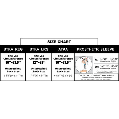 BTKA ATKA SLEEVE SIZES