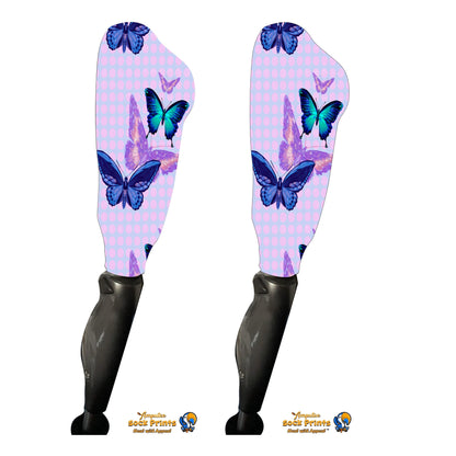 Butterflies Blue and Purple Pattern V1 BOOT PAIR