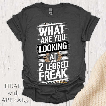What R U Looking At V10b Print - Dark Heather
