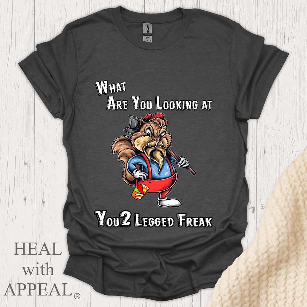 What Are You Looking At V1 Blk Shrt Print - Dark Heather