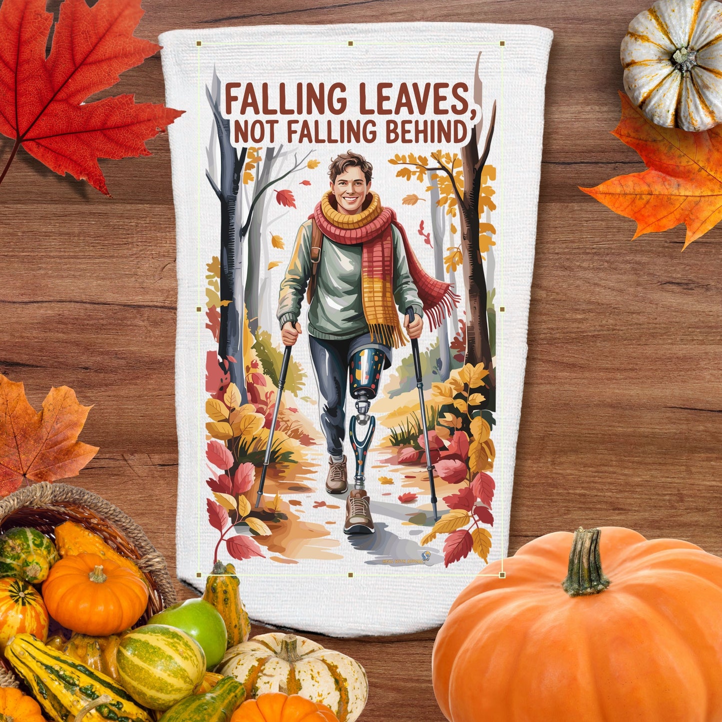 Halloween Amputee Socks – Falling Leaves Not Behind V1 | 3ply Stump Sock