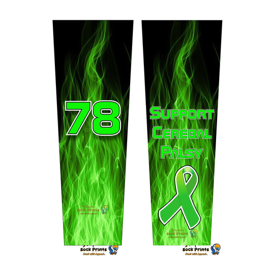 Flames Green 78 SLEEVE XL Side A N B V2