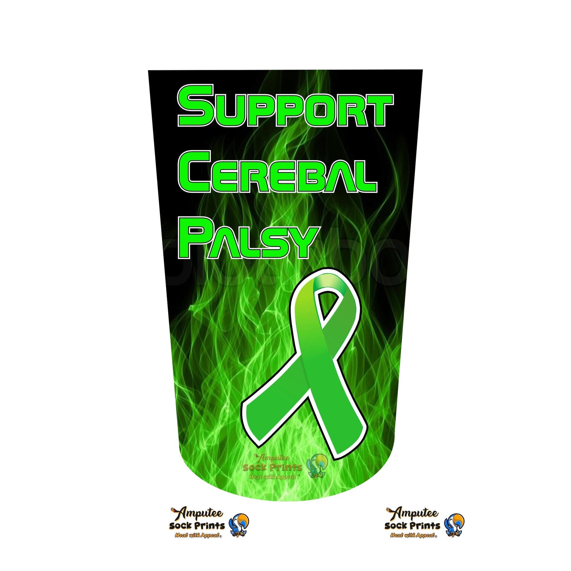 Flames Green Cerebral Palsy BTKA REG V2 Mockup