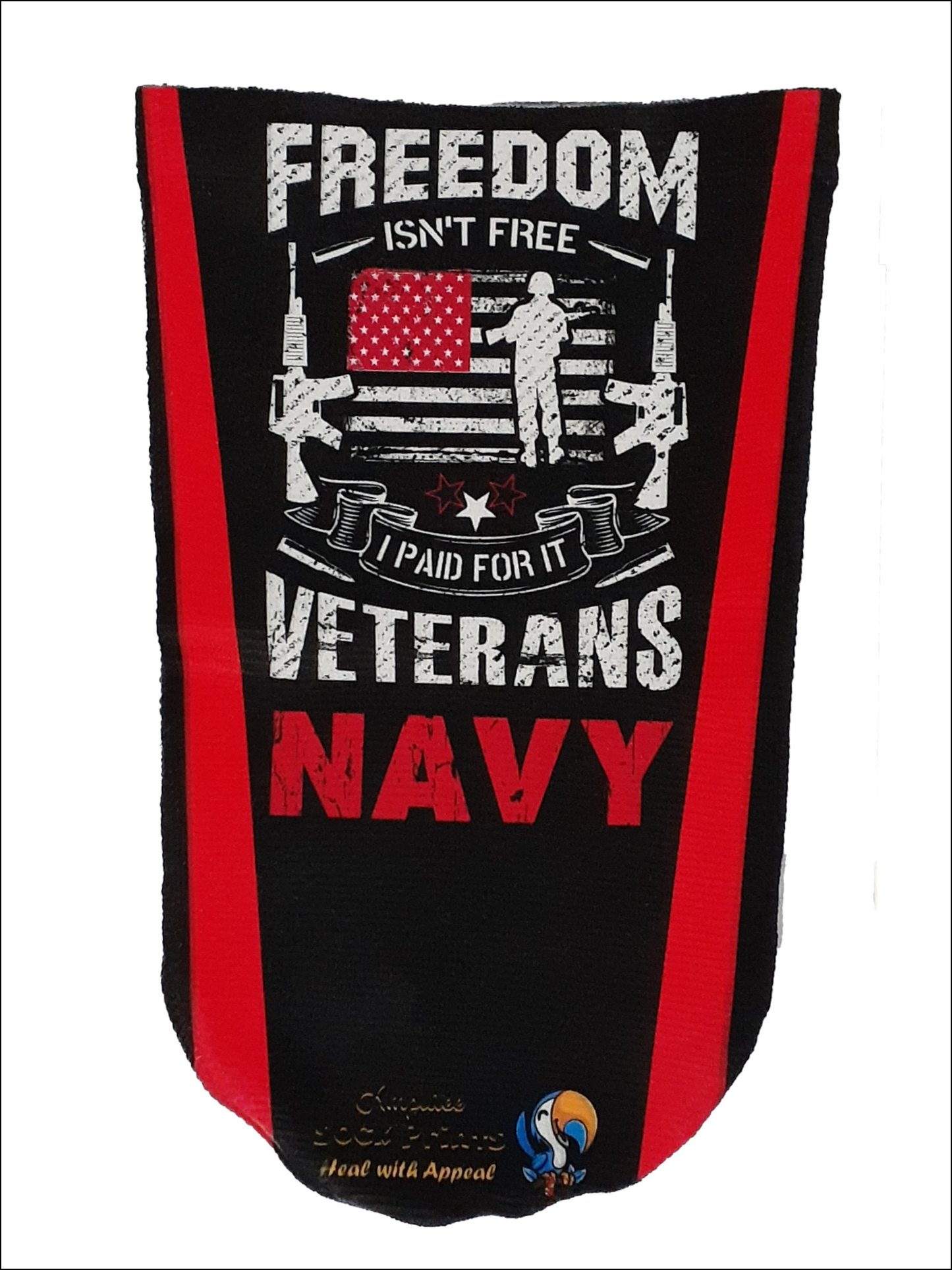 Freedom isnt Free Navy red sock V1