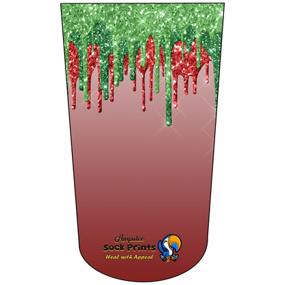 Glitter Drip Red Green