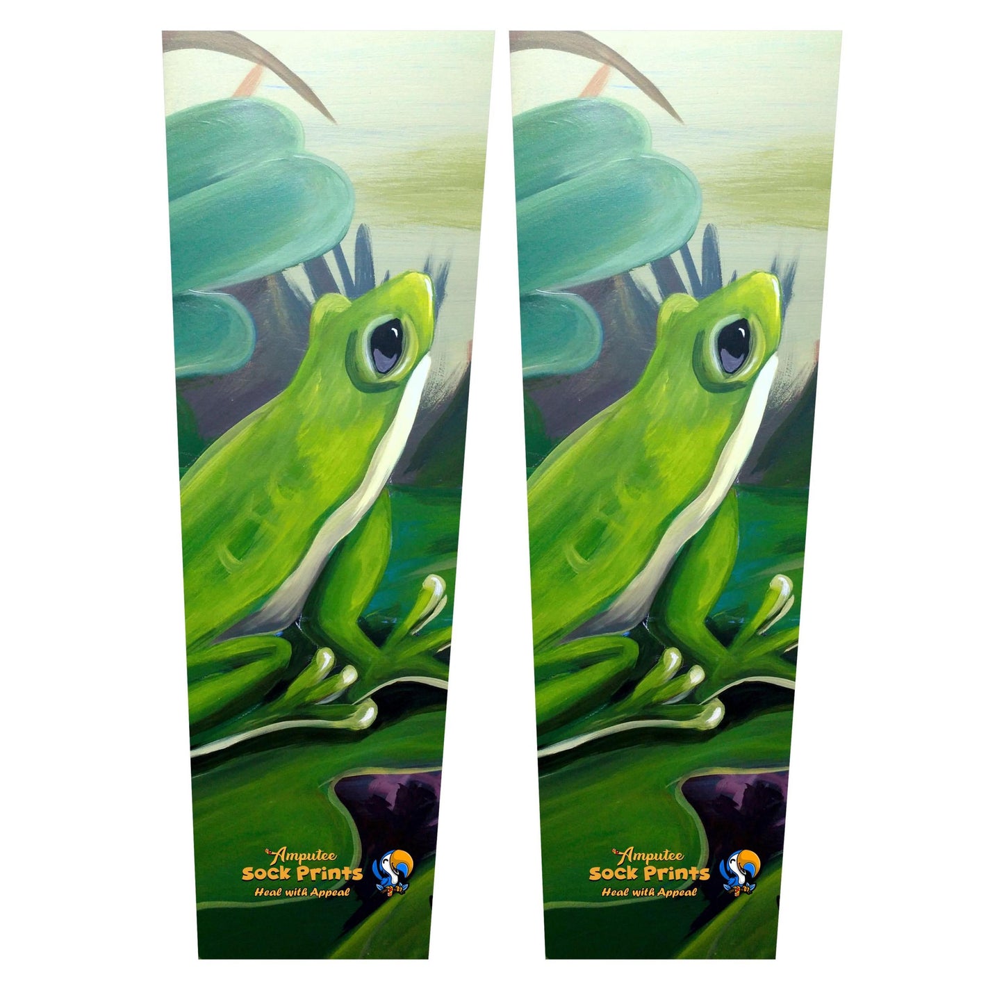 Green Frog on lily pad SLEEVE PAIR