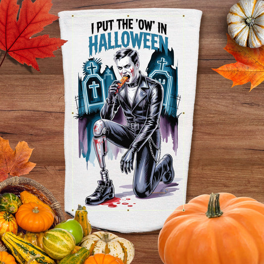 Halloween Amputee Socks – I Put The Ow In Halloween V1B | 3ply Stump Sock